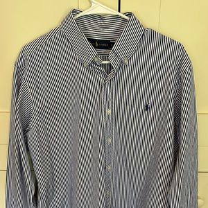 Men’s blue striped button down